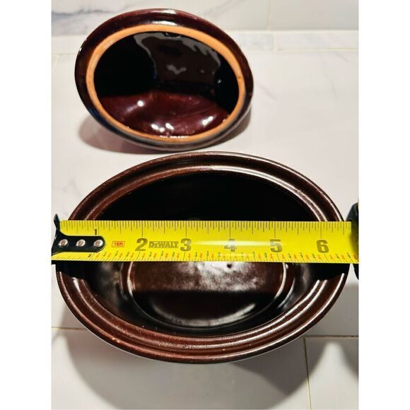 Terracota Vintage Baking Dish Brown Glazed Made in Taiwan - Picture 6 of 8